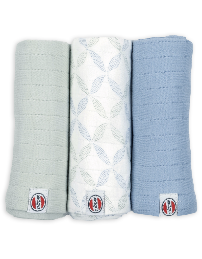 Lodger Lodger Swaddle 3-pack Solid Matcha Peppermint