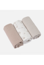 Lassig Lassig Swaddle & Burp Blanket L Miracle of Nature Leaves 3stuks
