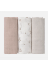 Lassig Lassig Swaddle & Burp Blanket L Miracle of Nature Leaves 3stuks