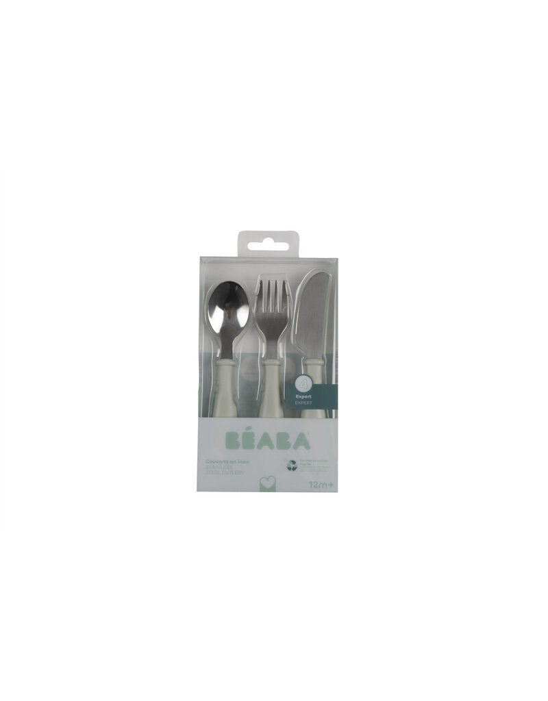 Béaba Beaba 3-delig inox bestek Misty Green