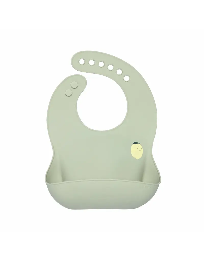 Lassig Lassig Silicone Bib Happy Fruits lemon
