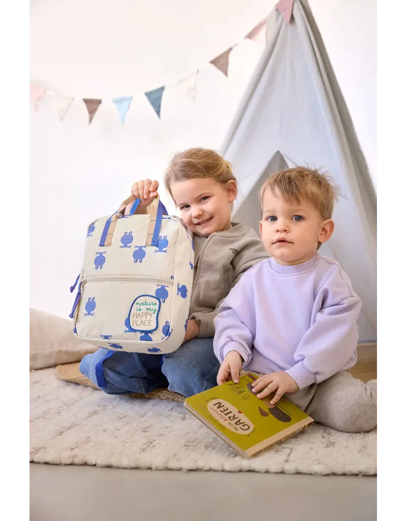 Lassig Lassig Mini Square Backpack Happy Trails  Frog