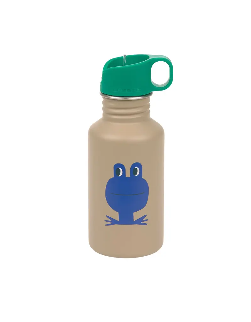 Lassig Lassig Bottle Stainless Steel Happy Trails Frog