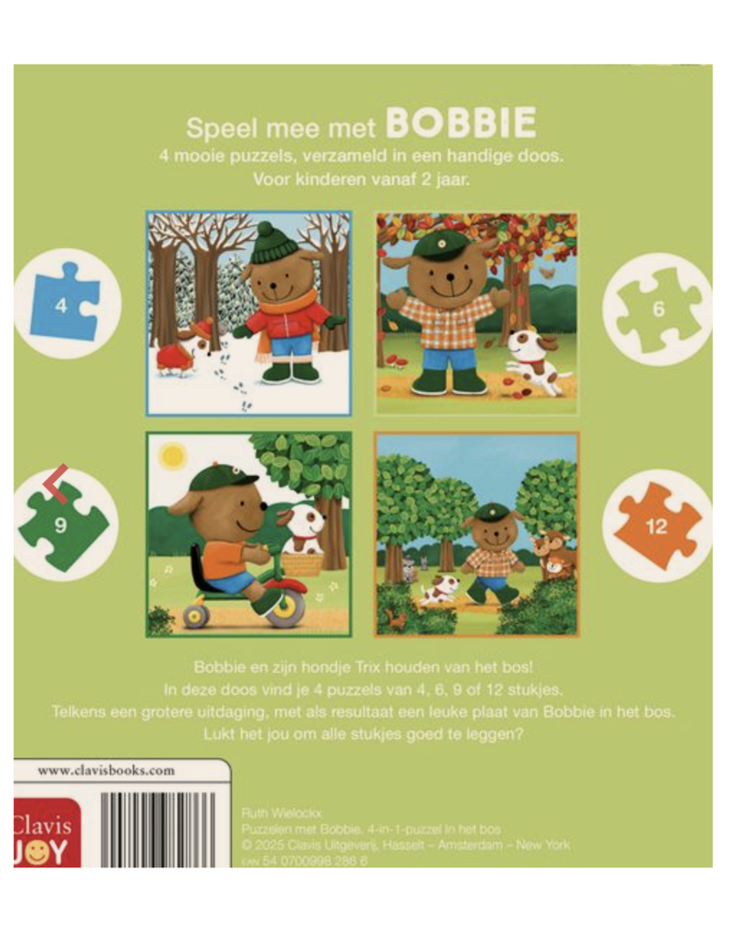 Clavis Clavis Puzzelen met Bobbie 4 in 1 Op de boerderij