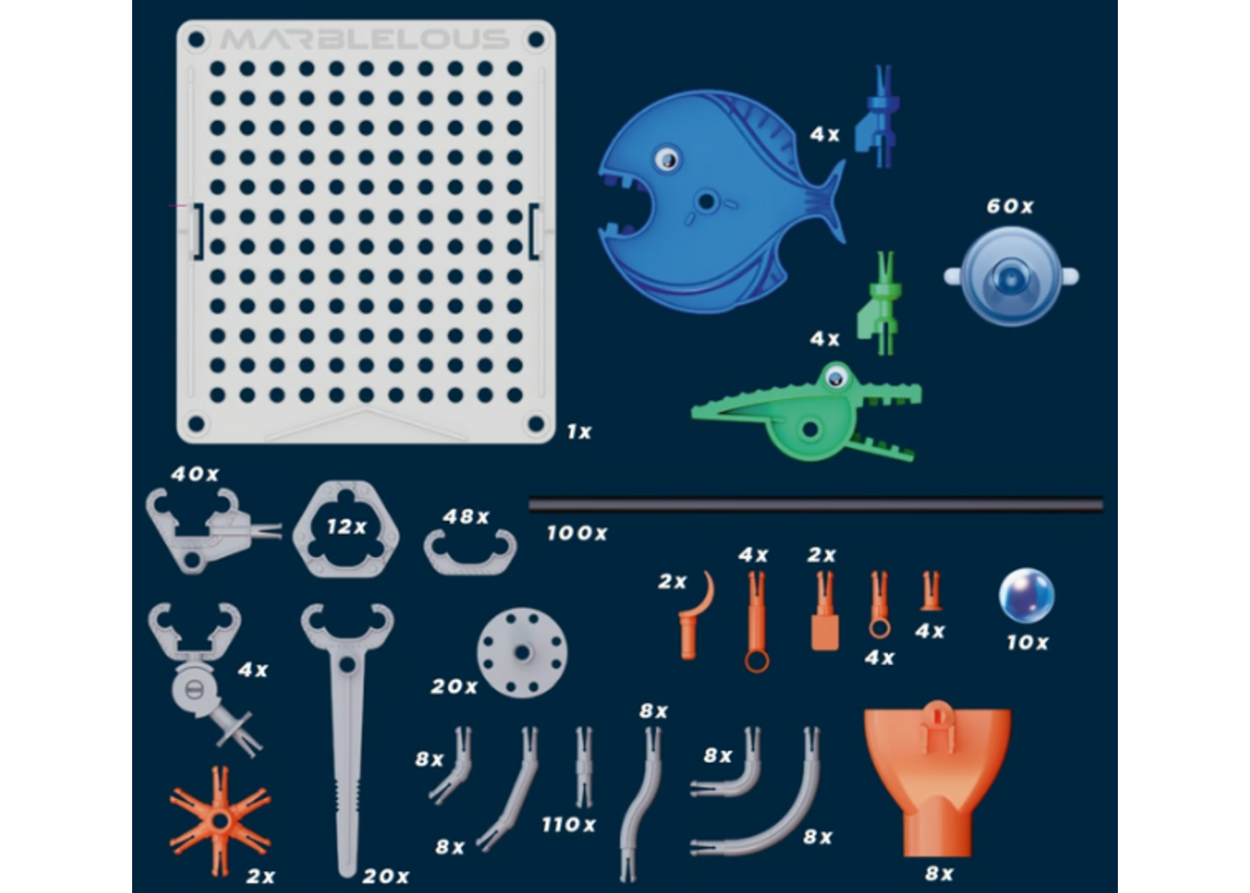 Marblelous Marblelous Murmelbahn Starter Set 500-teilig