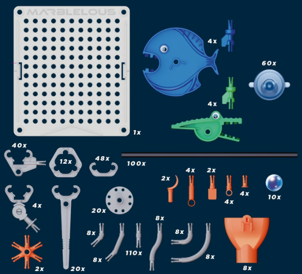 Marblelous Marblelous Murmelbahn Starter Set 500-teilig