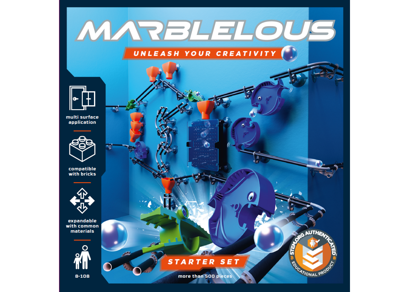 Marblelous Marblelous Murmelbahn Starter Set 500-teilig