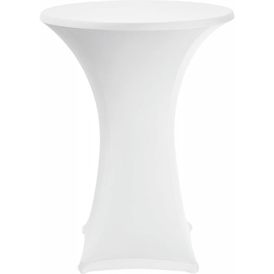 Stehtischbezug Ø 80 cm weiß