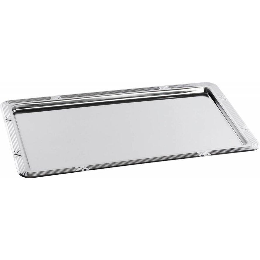 Serviertablett Edelstahl mit Dekorrand 1/1 GN