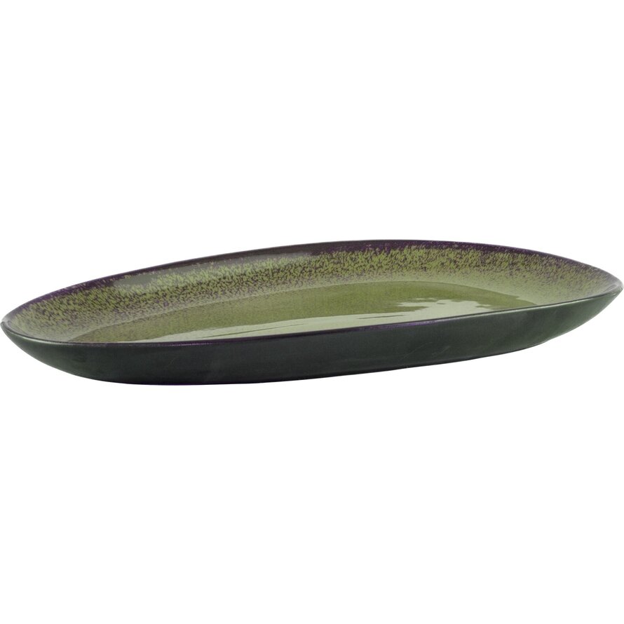 Porzellanserie "Spices" Green Pepper Platte oval 38,5x20,5