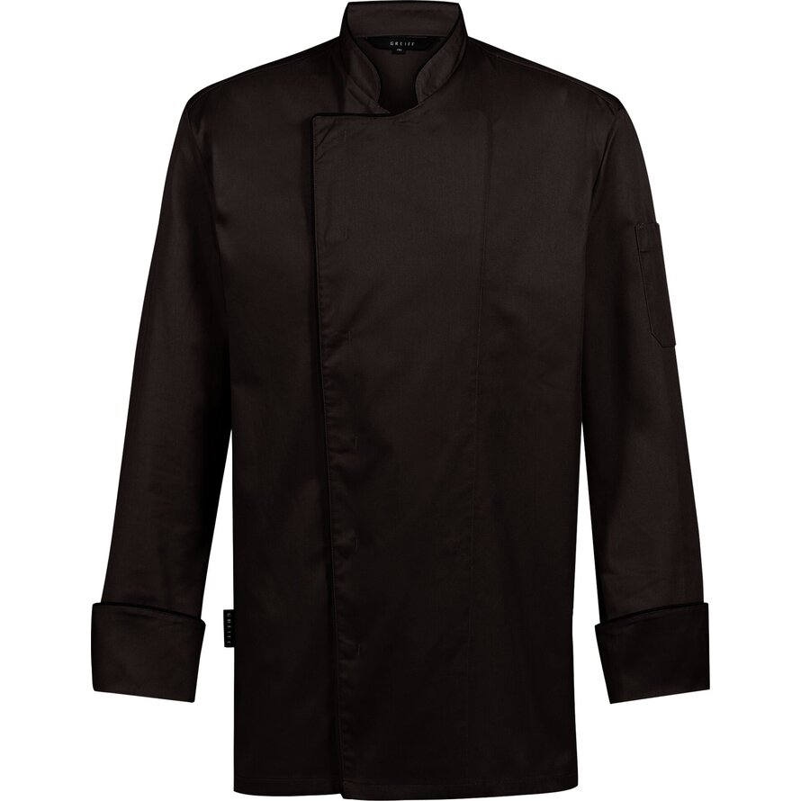 Kochjacke Herren, Armtasche, langarm, taupe Größe M