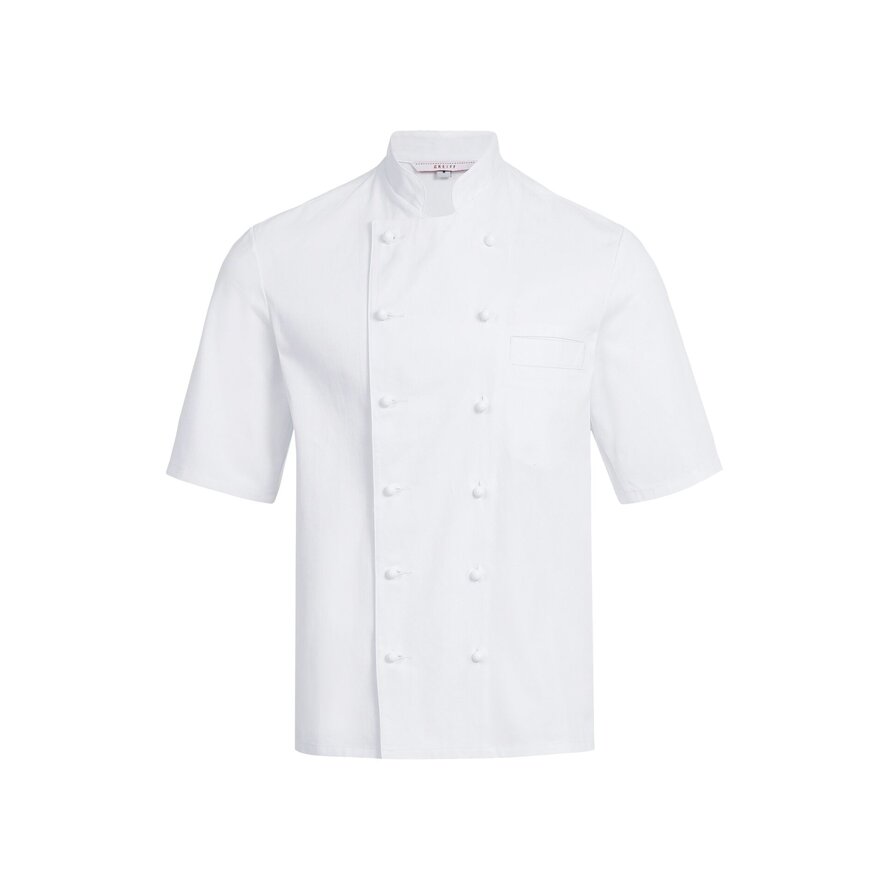 Kochjacke Herren, Brustleistentasche, halbarm Größe S