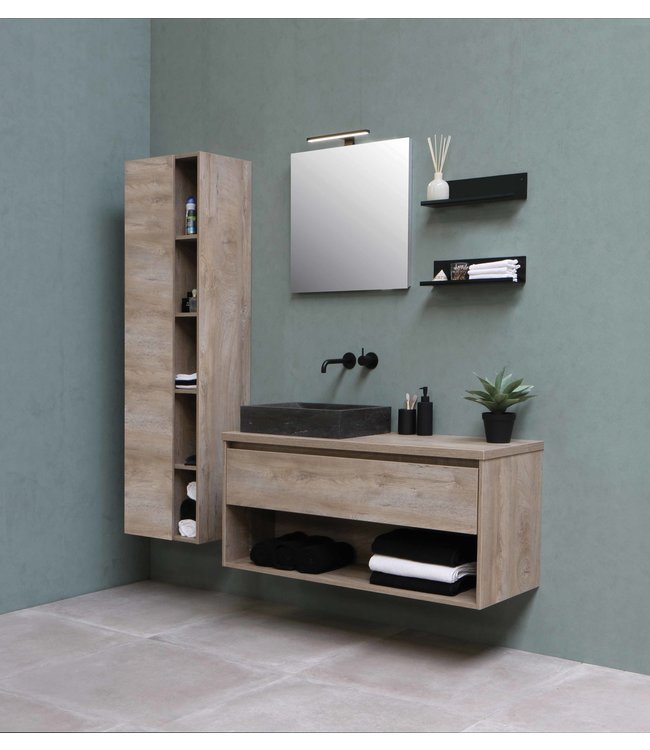 Proline badmeubel 1 lade met open schap 100 cm.