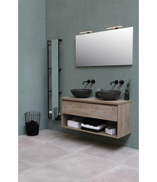 Proline badmeubel 1 lade met open schap 120 cm.