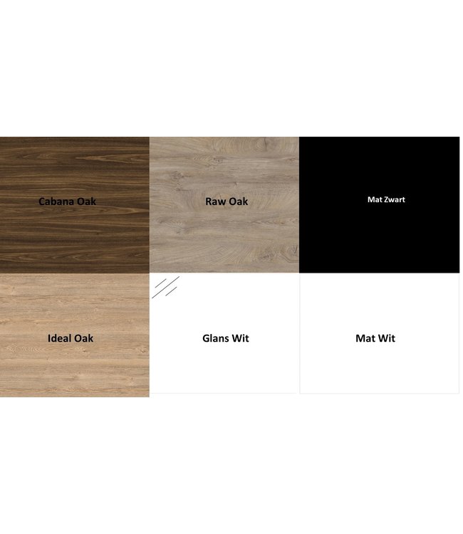 Proline badmeubel 2 symmetrische lades 60 cm. met afdektablet