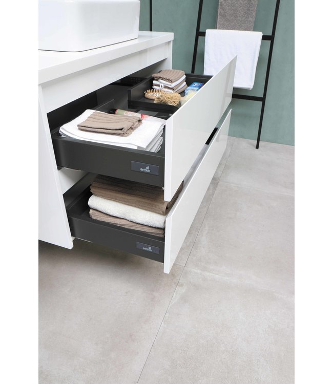 Proline badmeubel 2 symmetrische lades 100 cm. met afdektablet