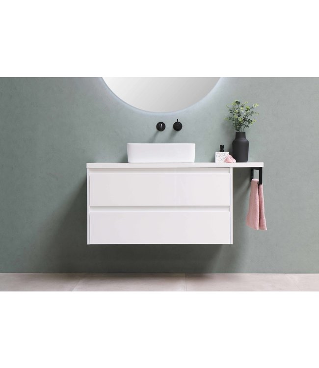 Proline badmeubel 2 symmetrische lades 120 cm. met afdektablet