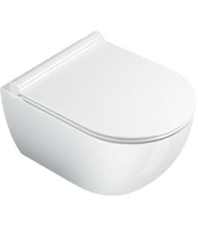 Catalano Sfera, toilet wand, Sfera, WC, New Flush, wand, verkort 50x35 cm, glans wit.
