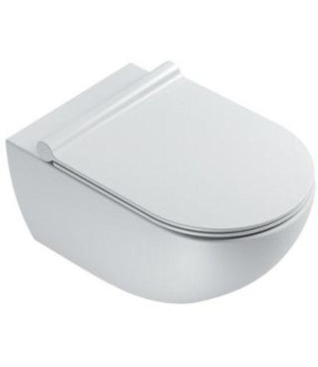Catalano Zero / Sfera 55 kunststof closetzitting met deksel en RVS soft close scharnier, mat wit