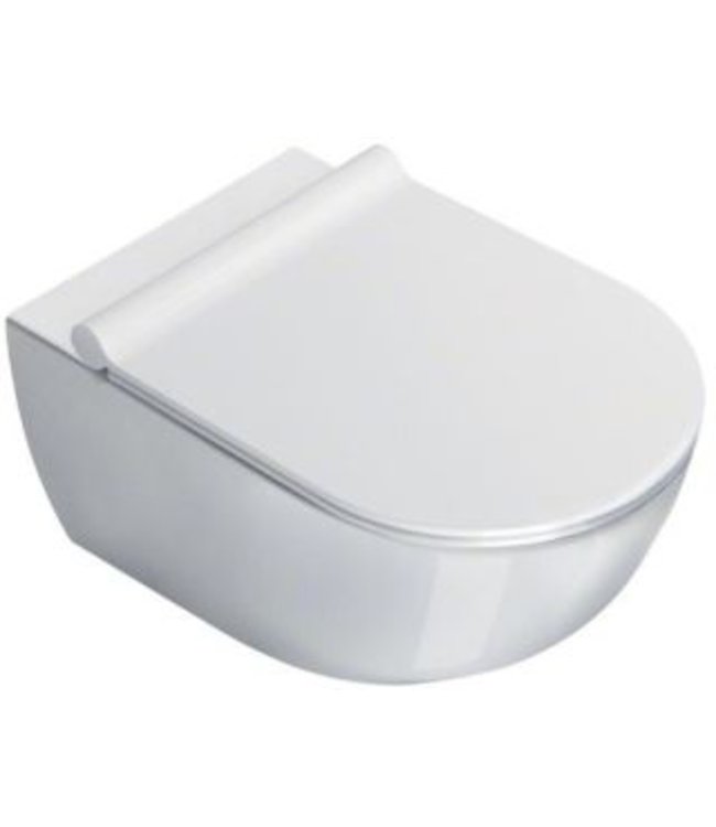 Catalano Sfera Plus kunststof closetzitting met deksel en RVS soft close scharnier met take-off, wit