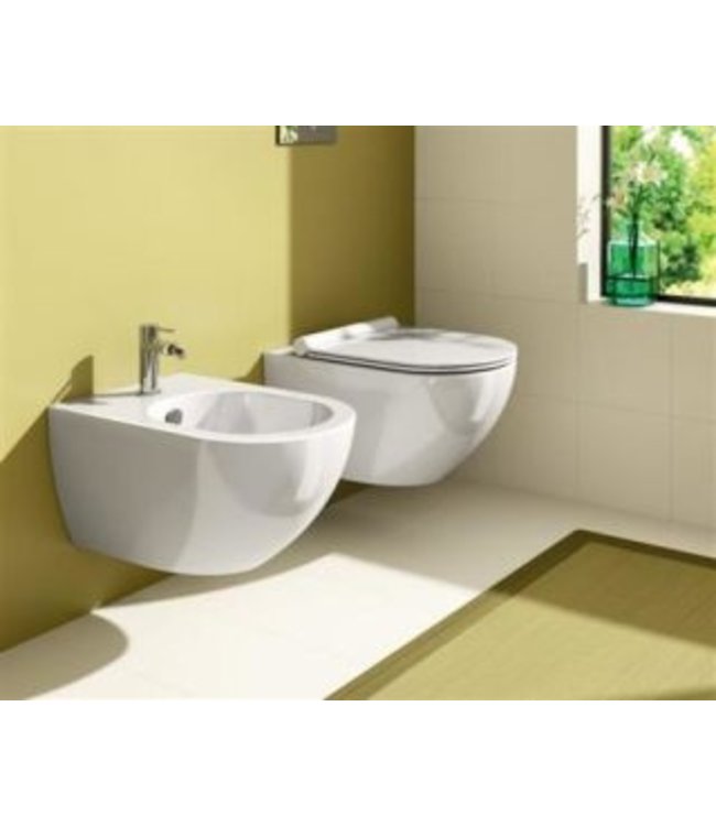 Catalano Sfera Plus kunststof closetzitting met deksel en RVS soft close scharnier met take-off, wit