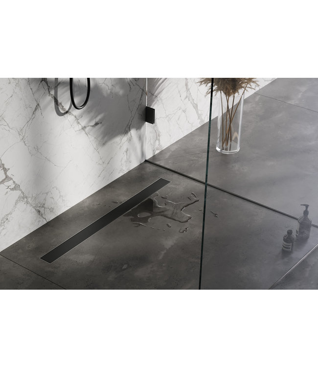 Douchegoten Zwart mat in vele maten