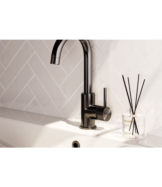 Brauer Carving hoge opbouw mengkraan met ronde uitloop Model A