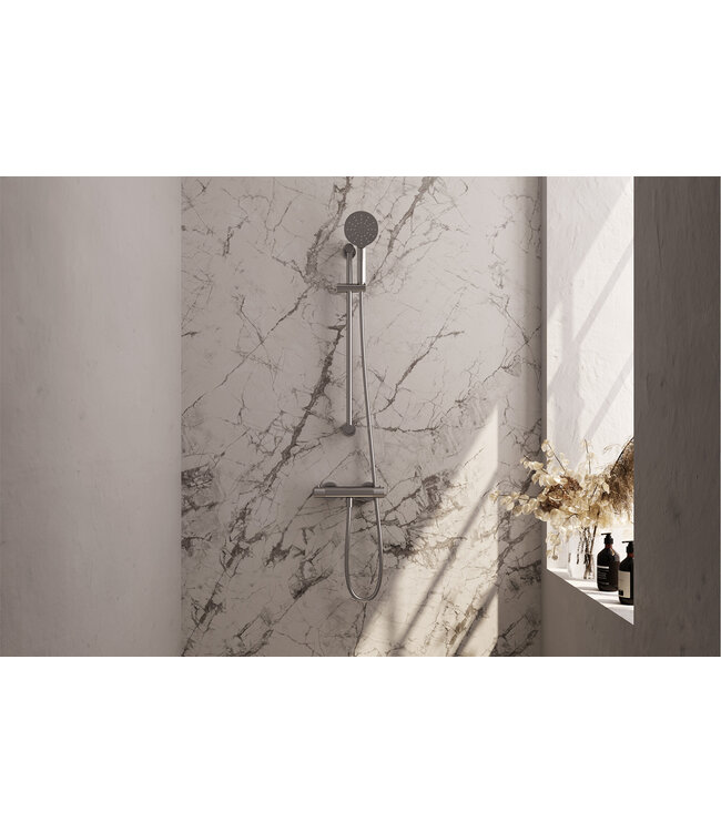 Brauer Carving thermostatische opbouw doucheset met 3 standen douchekop