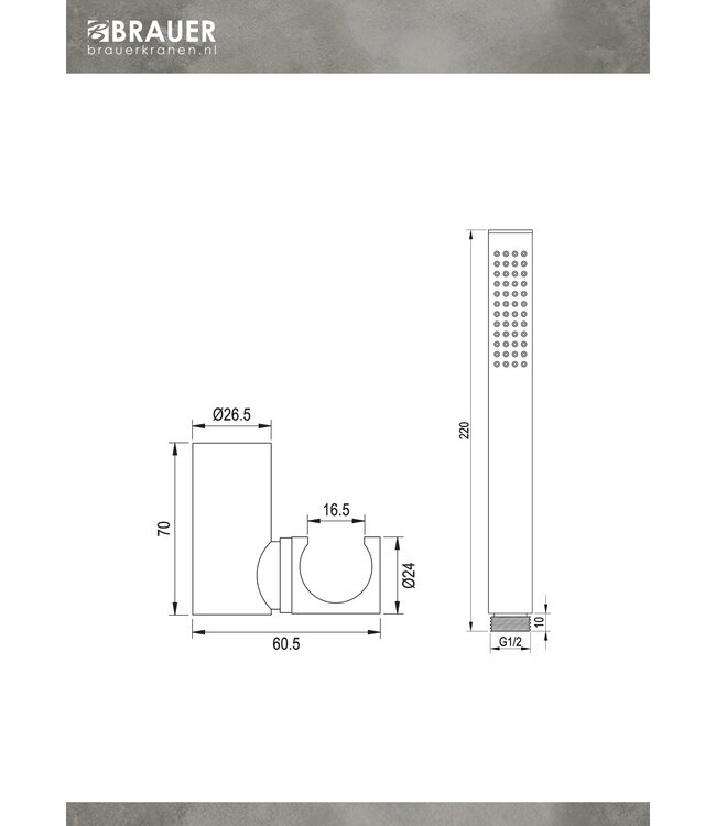 Badthermostaat met badset Brauer Carving set 3