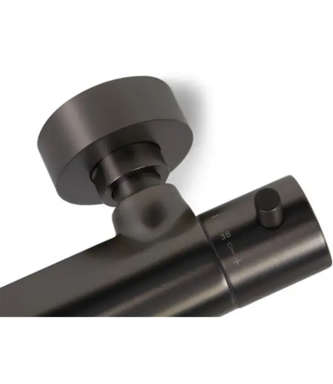 Blue Label Brondby badthermostaat 15x1/2" met omstel, gun metal