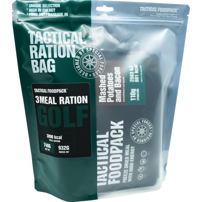 Tactical FoodPack TFP 3 Meal ration Golf 740g