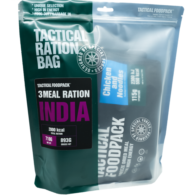 Tactical FoodPack - 3 Meal ration India 710g