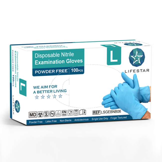 LifeStar Nitrile Gloves Large