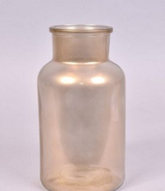 Vase milk churn matt gold 26 cm high