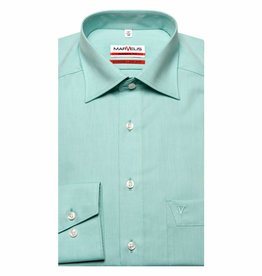 MarVelis MarVelis Modern Fit Chambray licht groen, New Kent kraag