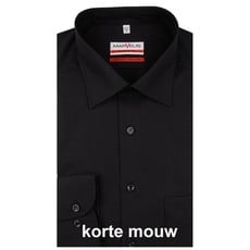 MarVelis MarVelis strijkvrij overhemd Modern Fit zwart, New Kent, Korte mouw