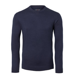 MarVelis MarVelis Merino Wol Trui O-hals, donkerblauw