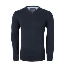 MarVelis MarVelis trui katoen, diep donkerblauw V-hals