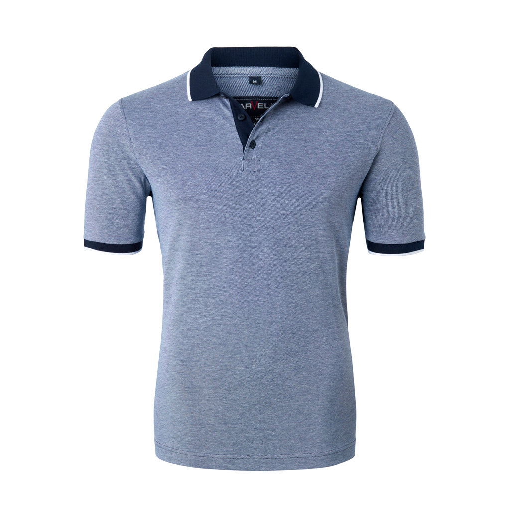 MarVelis MarVelis polo blauw melange