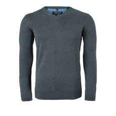 MarVelis MarVelis trui katoen, antraciet V-hals