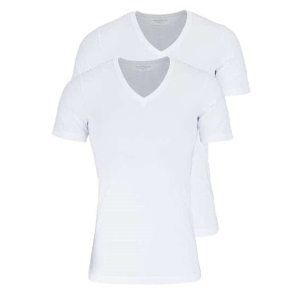MarVelis MarVelis Single Jerssey T-shirt wit met V-hals