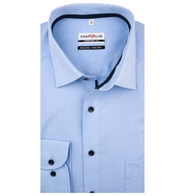 MarVelis MarVelis strijkvrij overhemd  lichtblauw Comfort Fit, New Kent kraag
