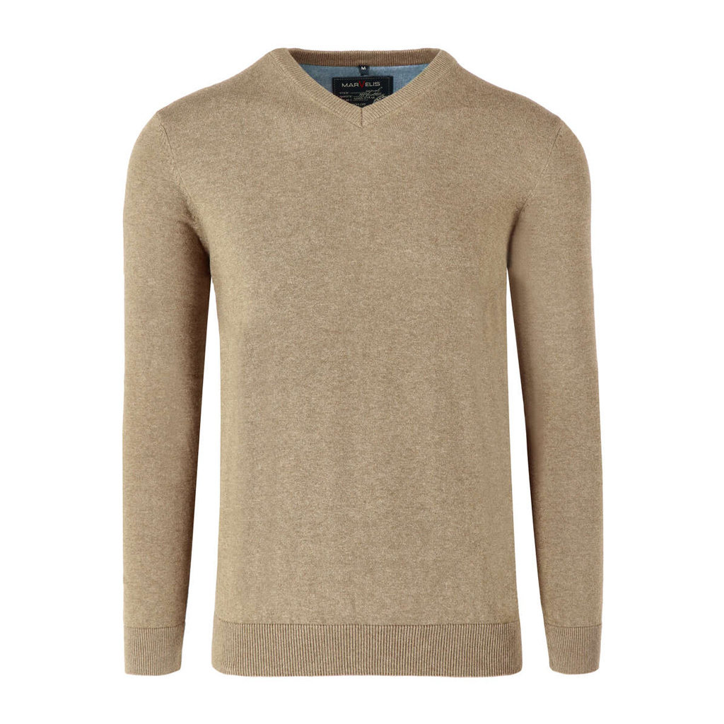 MarVelis MarVelis trui katoen beige