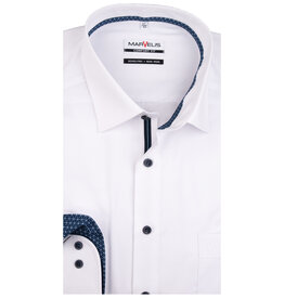 MarVelis MarVelis strijkvrij overhemd  wit Comfort Fit, New Kent kraag