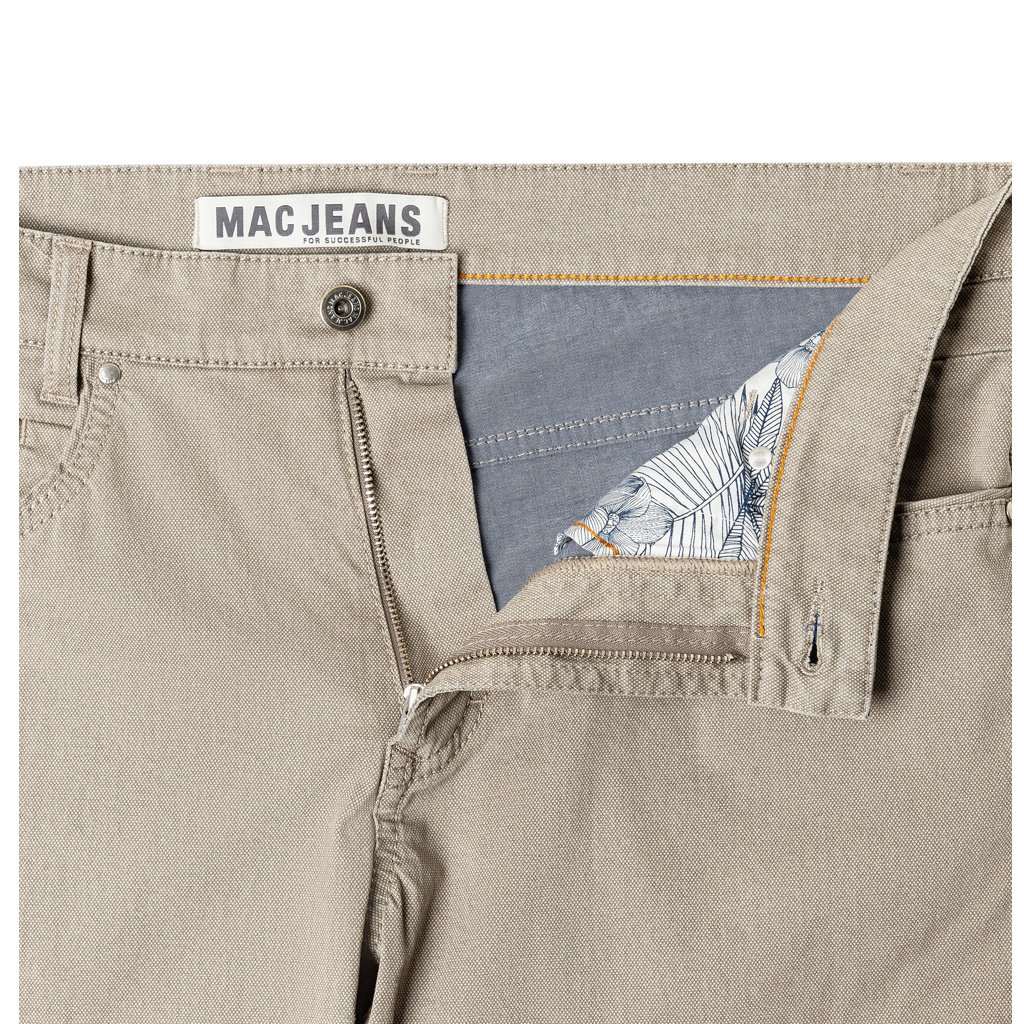 MAC Jeans MAC Arne Pipe Printed High Stretch Cotton, Havanna