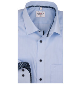 MarVelis MarVelis strijkvrij overhemd  blue met contrast Modern Fit, New Kent kraag