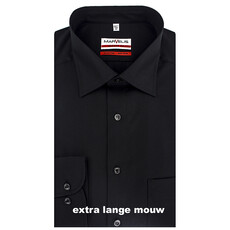 MarVelis MarVelis strijkvrij overhemd Modern Fit zwart extra lange mouw, New Kent