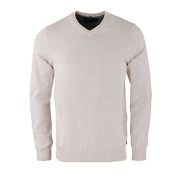 MarVelis MarVelis trui katoen  creme wit V-hals