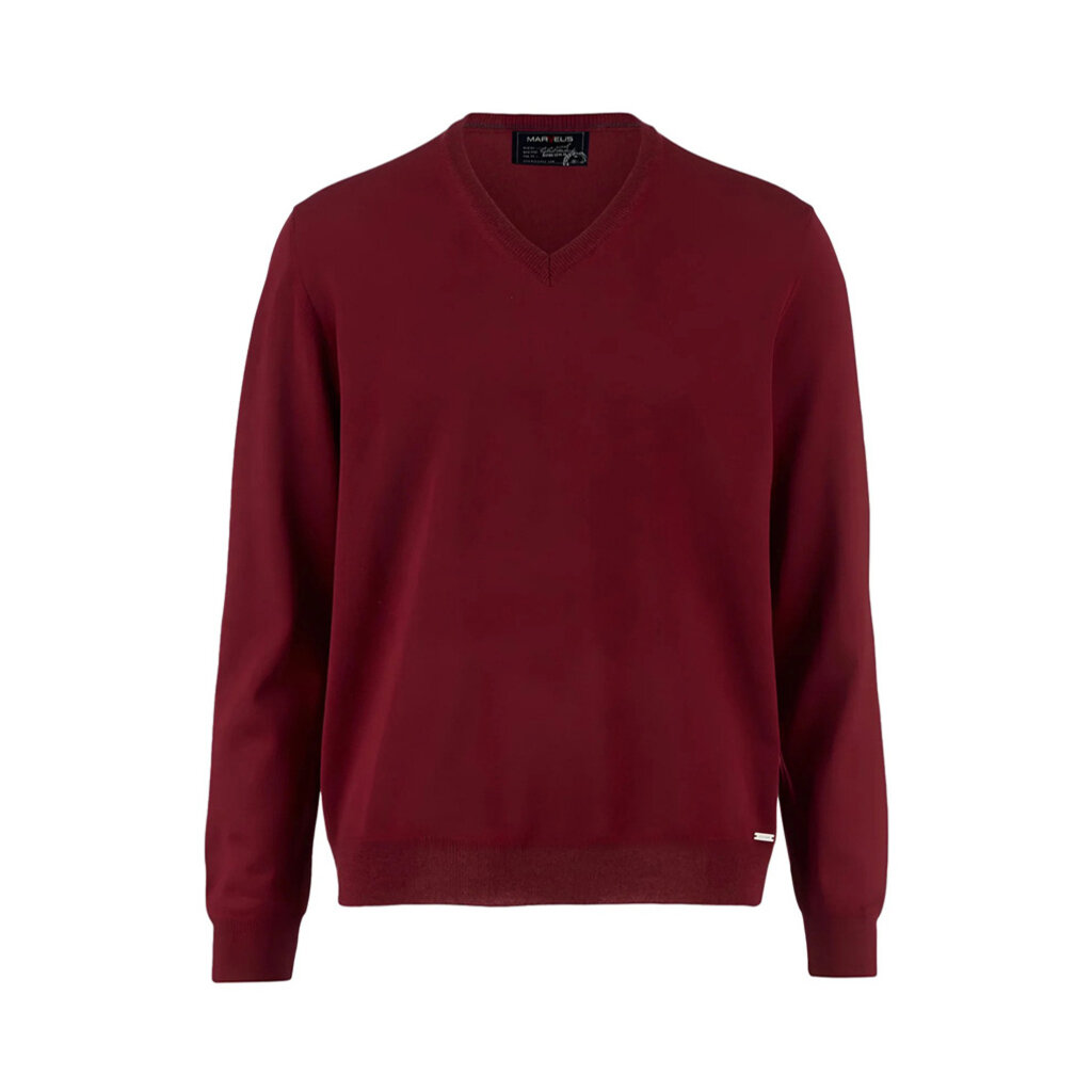 MarVelis MarVelis Merino Wol Pullover, bordeaux rood