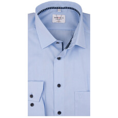 MarVelis MarVelis strijkvrij overhemd  blue met contrast Modern Fit, New Kent kraag